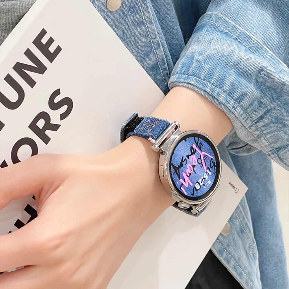 Elegant Gradient Denim Watch Band - Slim Wrist Bracelet