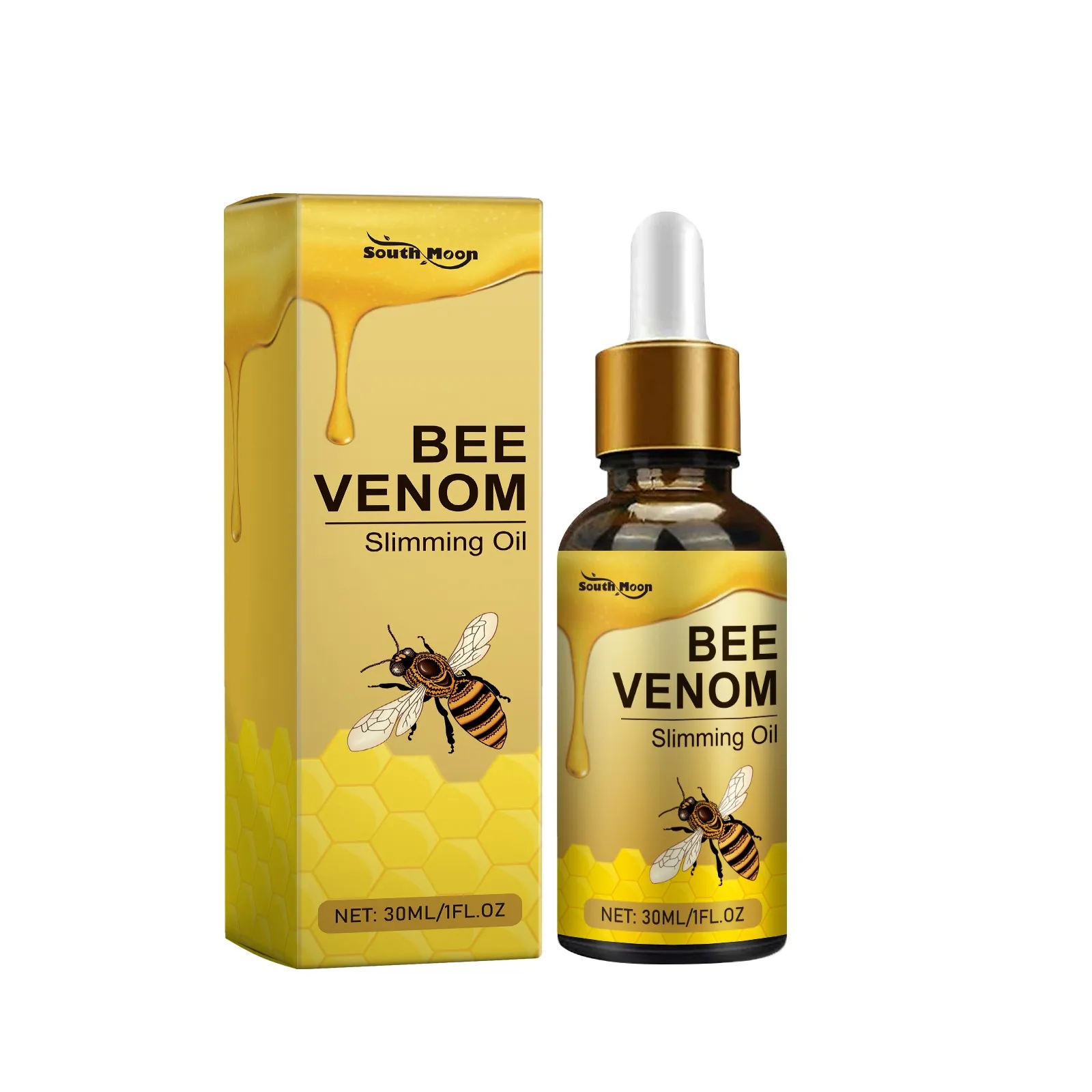 Bee Slimming Oil Bee Drainage Oil Lymphatic Drainage Lymphatic Body Curve Shaping 30ml Accessories