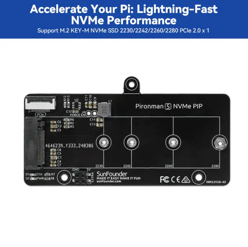 Pironman 5 NVMe M.2 SSD PCIe ̴ PC ̽,   5 , EN/DE/JP ¶ 