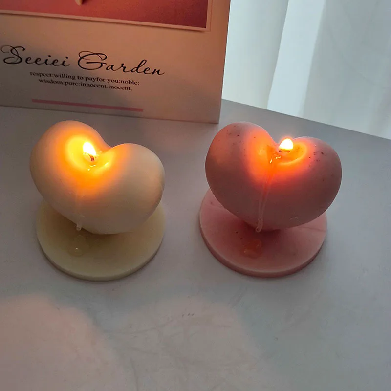 Base Love Silicone Candle Mold 3D Heart Aromatherapy Gypsum Epoxy