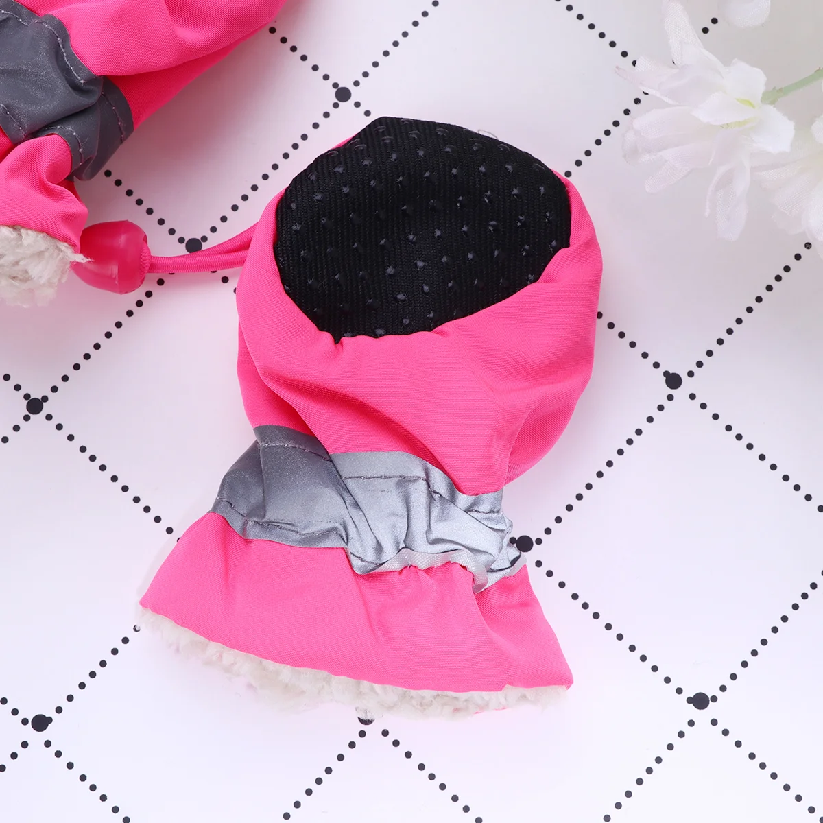 

4pcs One Set Pet Non-slip Shoe Cover Adorable Rain Shoes Creative Sole Footwear for Pet Dog Puppy (Pink Size 1)