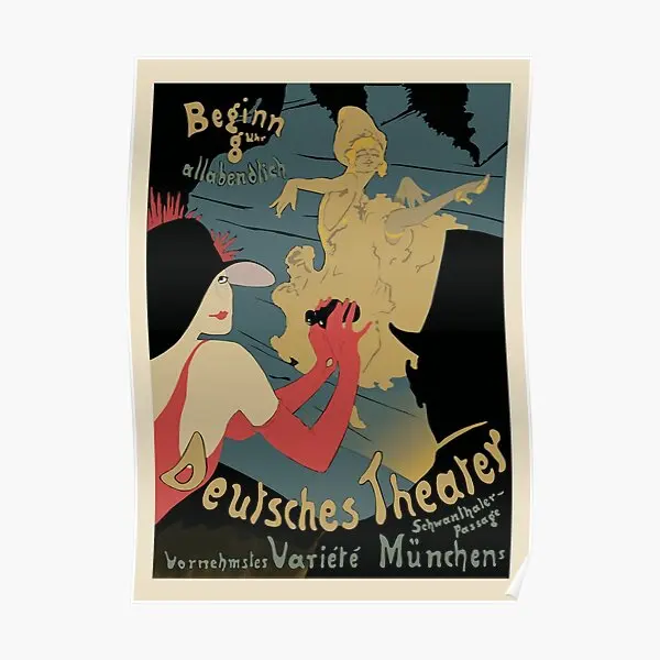 

Винтажный постер немецкого театра, современные настенные украшения, принт, винтажный декор для картин, художественная комната, смешная картина, домашняя стена без рамки