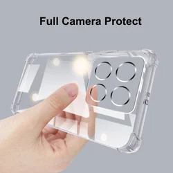 Crystal Clear Shockproof Air-Cushion Case - Transparent Anti-Slip TPU Shell for Poco F5Pro (Clear)
