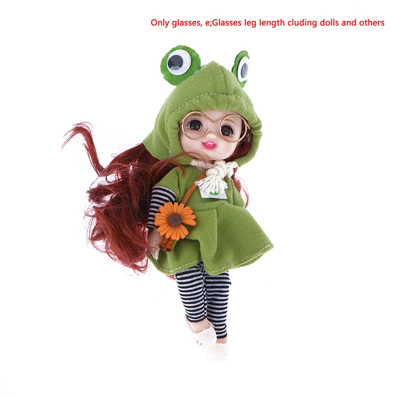 

5 шт., миниатюрные очки в металлической круглой оправе, без оправы