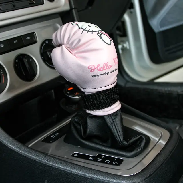 Hello Kitty Car Accessories Car Shift Lever Cover Warm Cartoon Decoration Gear Adjustment Auxiliary Tool Manual Automatic Gear 4