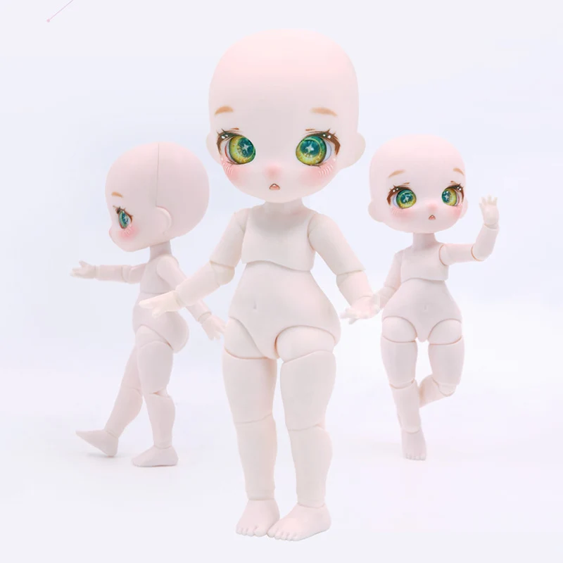 

New 12cm Height Cute Ob11 Doll Toy 1/12 Bjd Multi Joints Movable Diy Dress Up Toys