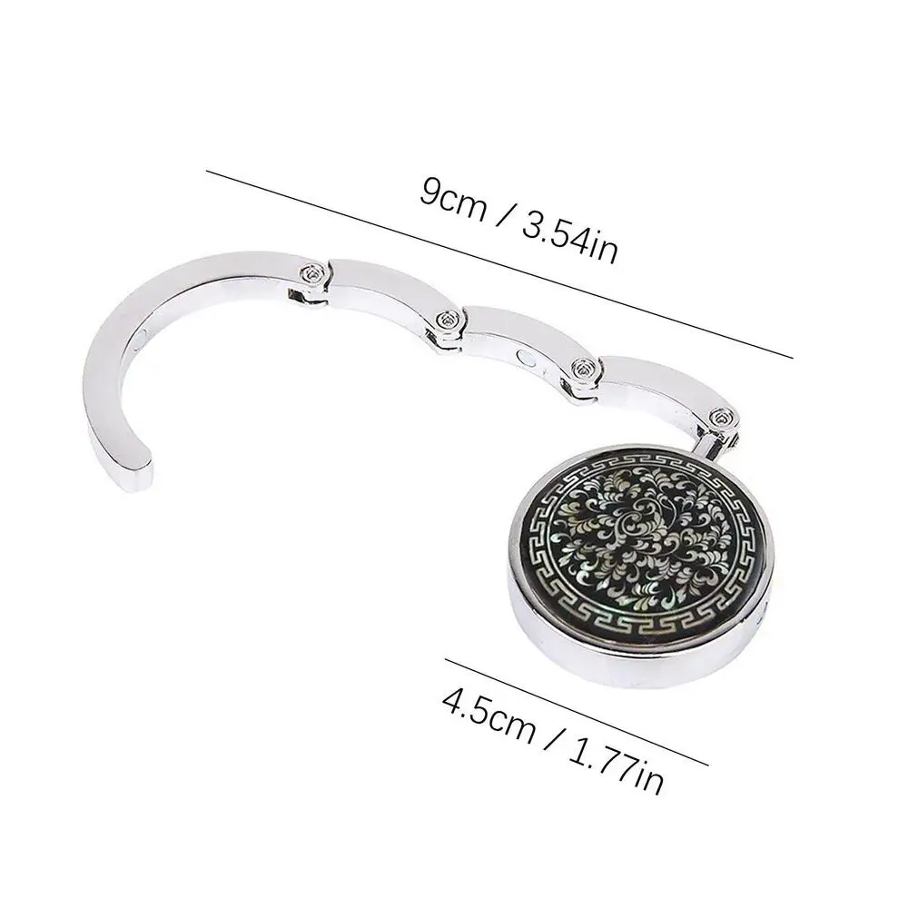 Description Picture 2 of itemPortable Folding Bag Hook Purse Handbag Hanger Women's Bag Storage Holder For Indoor Outdoor Table Use Christmas Gift