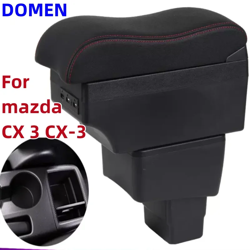 

New For Mazda 2 Armrest For Mazda 2 Car Armrest Box Modification Parts Add Storage Box Car Accessories Details USB