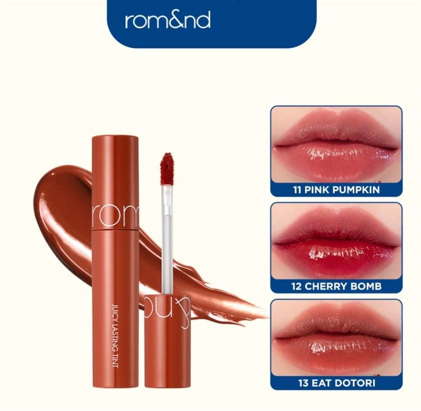 

Romand Juicy Lasting Tint Lip Glaze Liquid Lipstick Lipgloss Lip Makeup Silky Smooth Professional Cosmetic Women Beauty