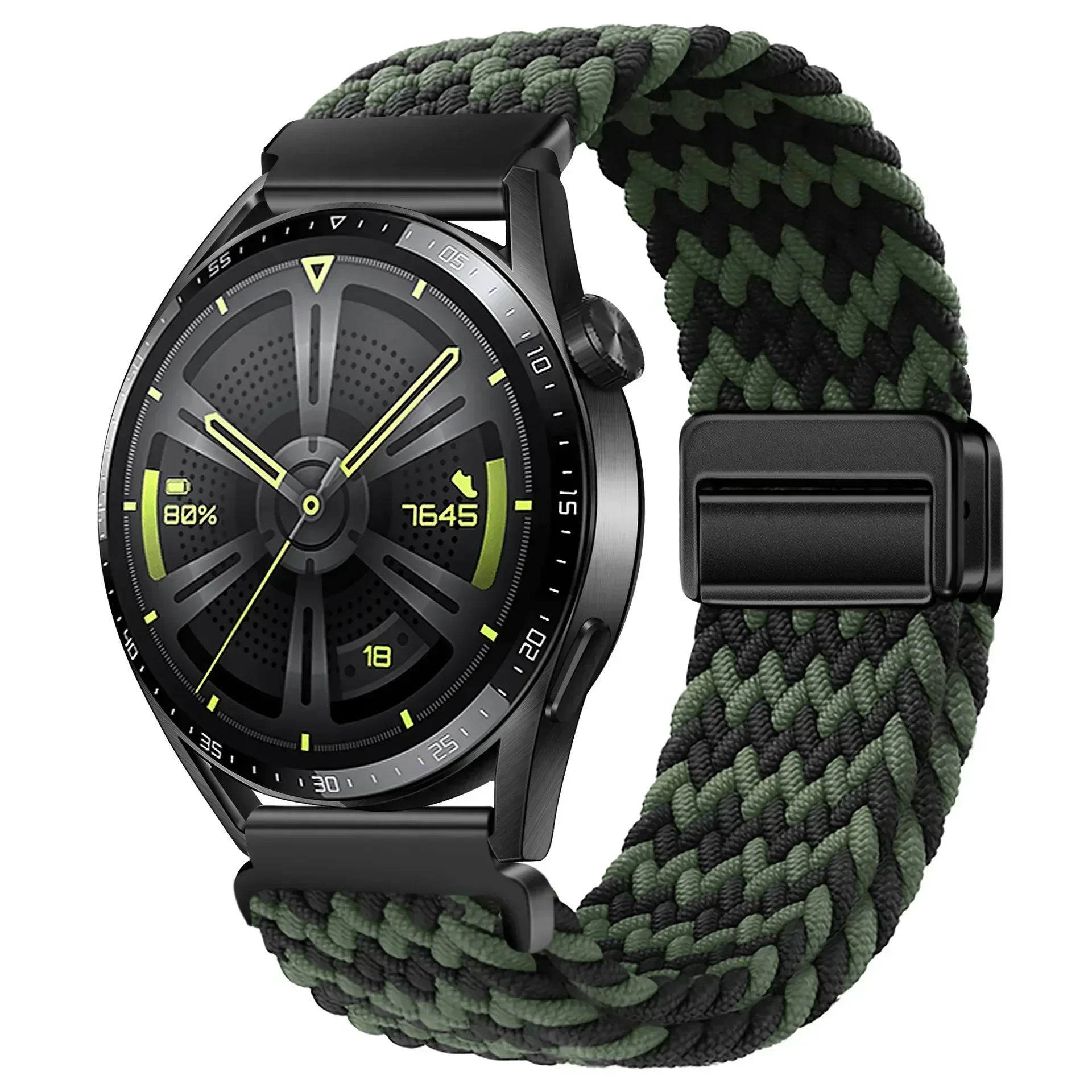 Magnetic Braided Solo Loop Sport Watchband - 22mm/20mm Wrist Bracelet