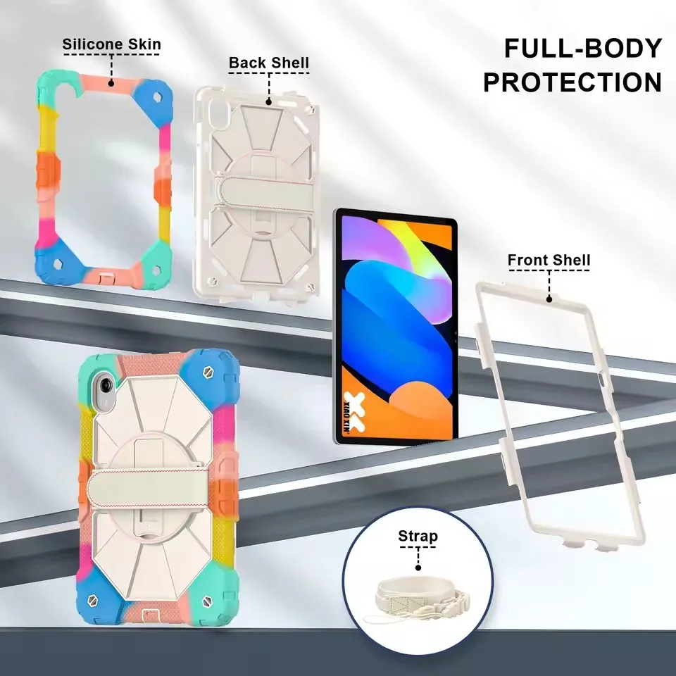 Rotating Kickstand Heavy Duty Armor Shockproof Tablet Case with Stand