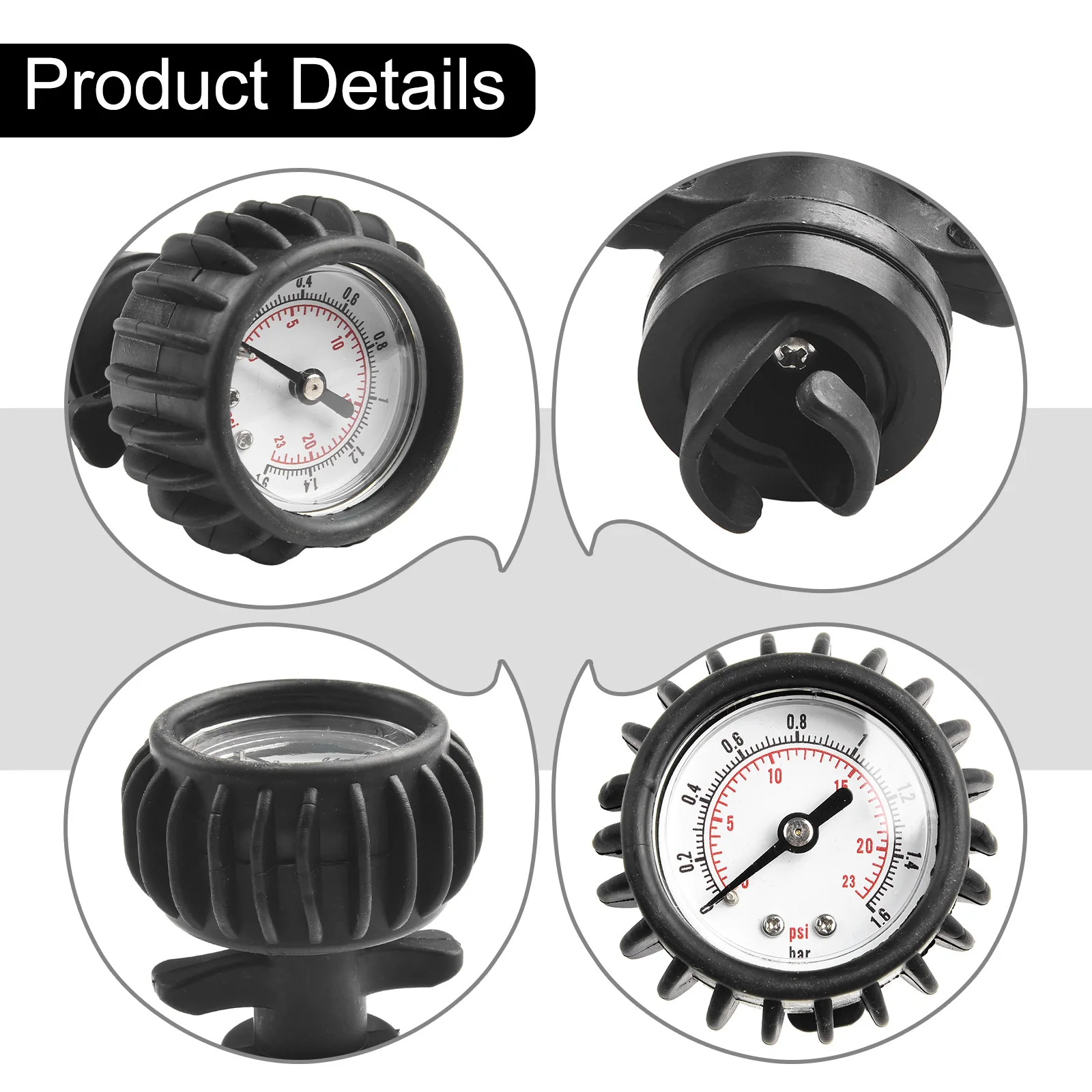 

Манометр для Каяка 23Psi, черный, двойной, для лодок, Каяка, надувной, высокая производительность, высокое качество