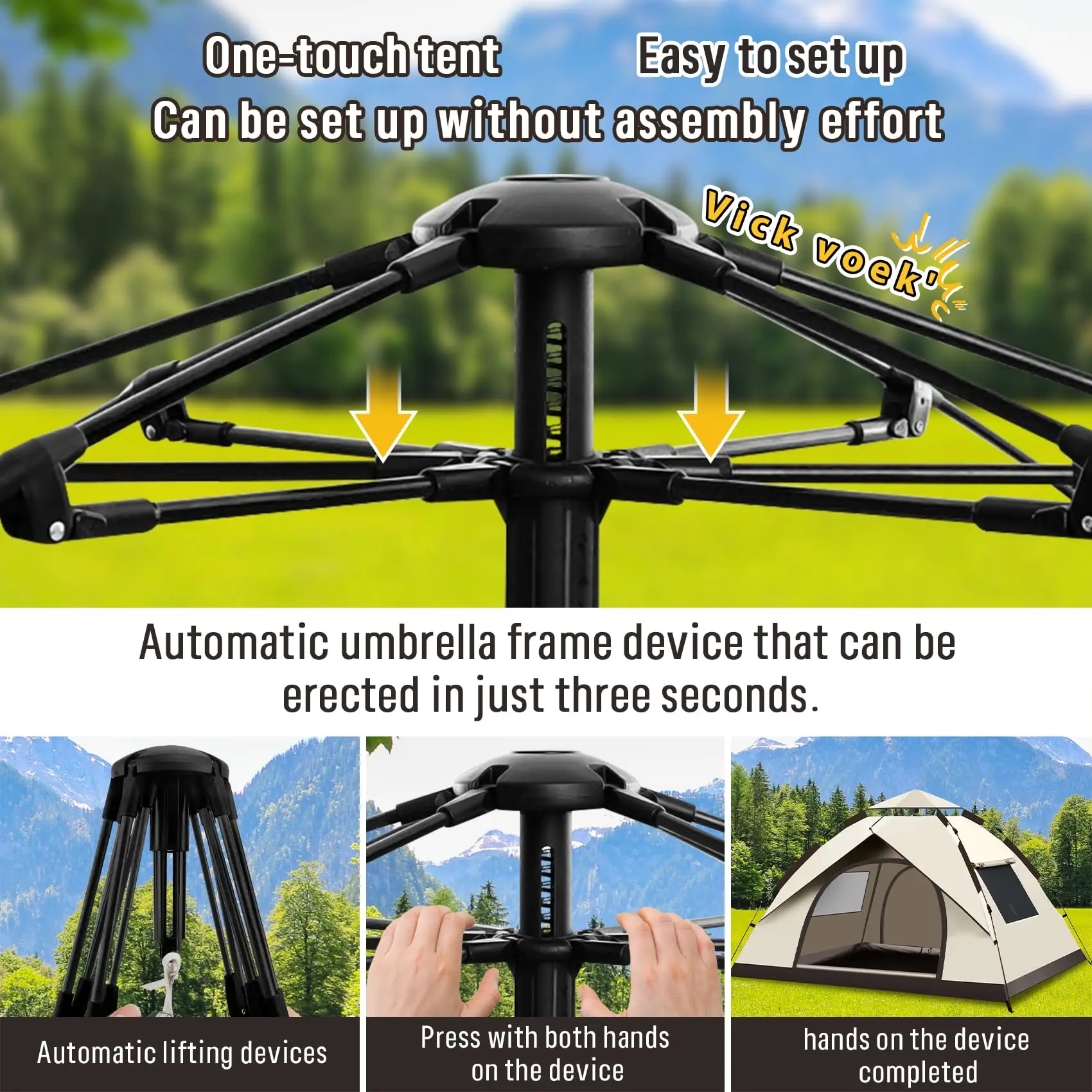 Camping Tent Portable Outdoor Folding Automatic Waterproof Quick Opening Beach Picnic Barbecue