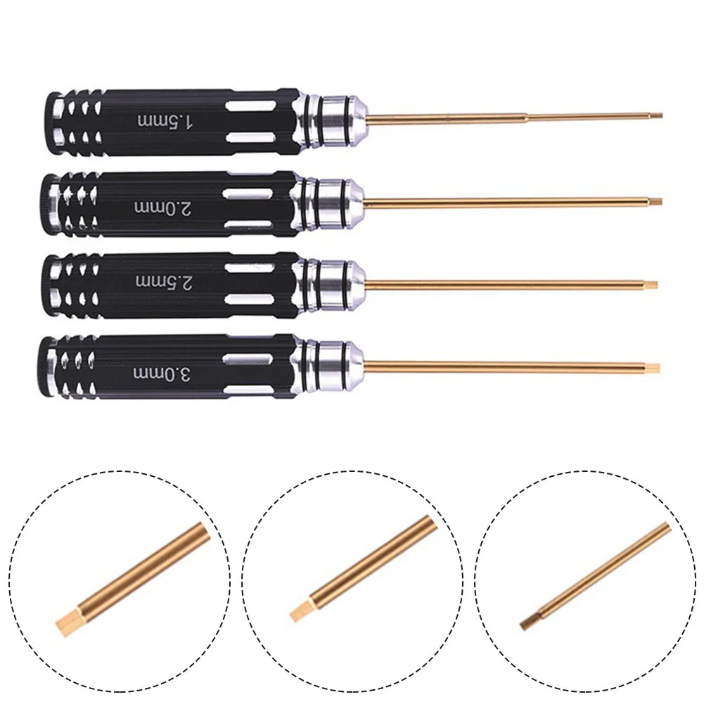 

1pcs 100mm Plating Hex Wrench Screwdrivers 1.5/2.0/,2.5/3.0mm Repair Hand Tool New In High Quality