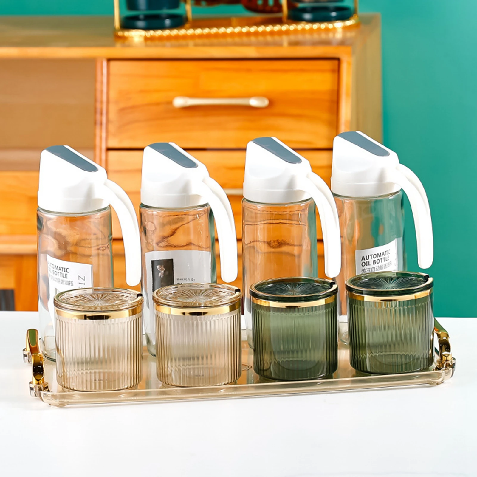 3/4pcs Spice Bottle with Lids Save Space Easy Clean Seasoning Bottle Set Salt Seasoning Organizer Kitchen Condiment Container