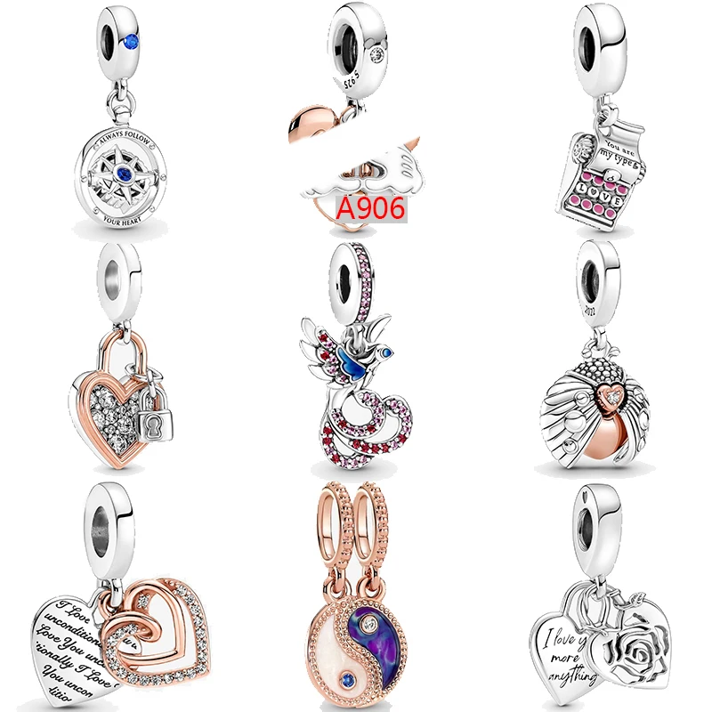 2022 Brand New S925 Sterling Silver Lucky Ladybug Passionate Charm Beads For Original Pandora Bracelet Diy Girls Jewelry Gifts |