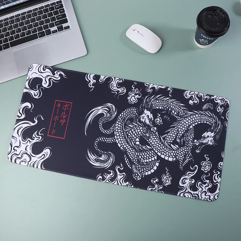 대형 책상 매트 마우스 패드, 블랙 화이트 키보드 매트, 대형 PC 게이머, 완벽한 확장 미끄럼 방지 패드