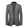Single West Spring and Autumn New Business Fashion Suit Korean Version Slim Men's High-end Solid Color Trend Coat   Polyester 5