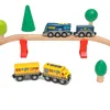 Kids Electric Train Set Locomotive Magnetic Train Car Diecast Slot Toy Fit for Wooden Train Railway Track Toys for Children Gift 4