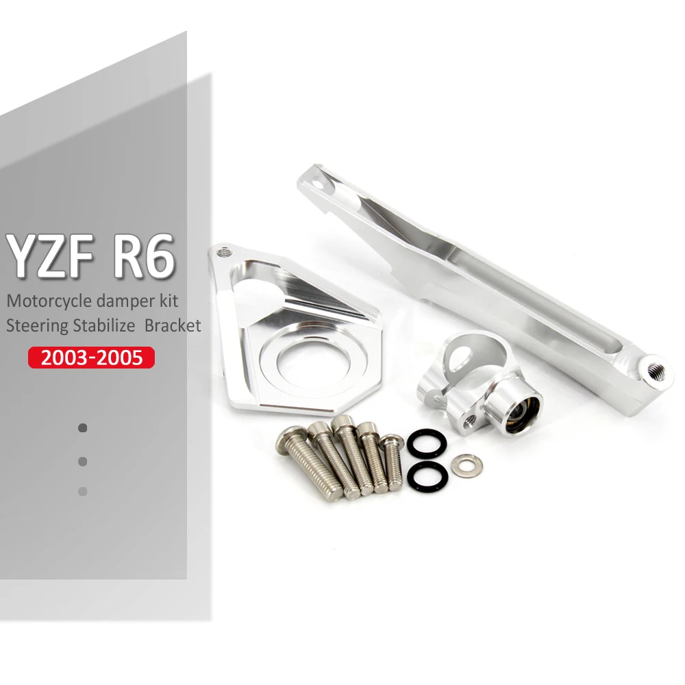 New Motorcycle For YAMAHA YZFR6 YZF600 20032005 2004 Steering Damper Bracket Stabilizer Linear