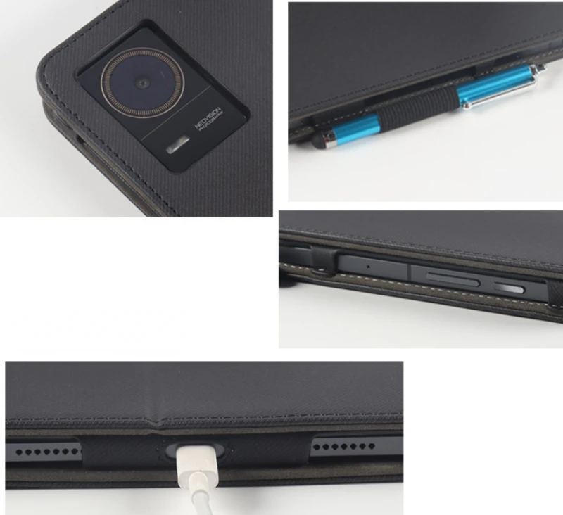 Elegant Folio PU Leather Stand Cover with Magnetic Closure and Hand Strap