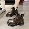 ZZ109 2024 Women's Autumn Anti Slip and Wear-resistant Short Boots Comfortable Thick Sole Fashionable Versatile Boots 4