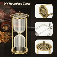 Empty Hourglass Bottle Glass Sandglass Vintage Style Gift Home Office Decorative Ornament Study Desk Decoration Sand Clock Timer 2