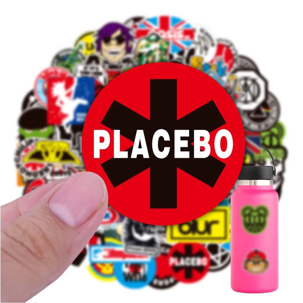 100개의 록앤롤 음악 밴드 스티커, 펑크 그래피티 스티커 (노트북, 기타, 헬멧, 여행 가방, 휴대폰 데칼, 종이같은 팝 스토어)