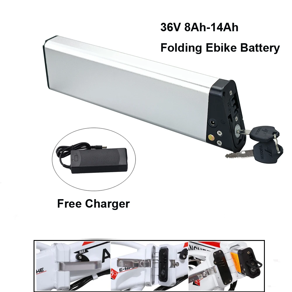 

36V 10Ah 14Ah Folding Electric Bicycle Battery For ANCHEER AM1908 ADO A16 Lankeleisi a6 DCH 014 36V 7.5Ah 9AH EBike Battery