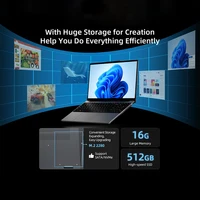 Ordinateur portable Bmax X15 Pro 15,6'' IPS Intel 12e génération N100 16 Go de RAM DDR4 512 Go de SSD Windows 11 Clavier numérique HDMI Wifi USB PC 6