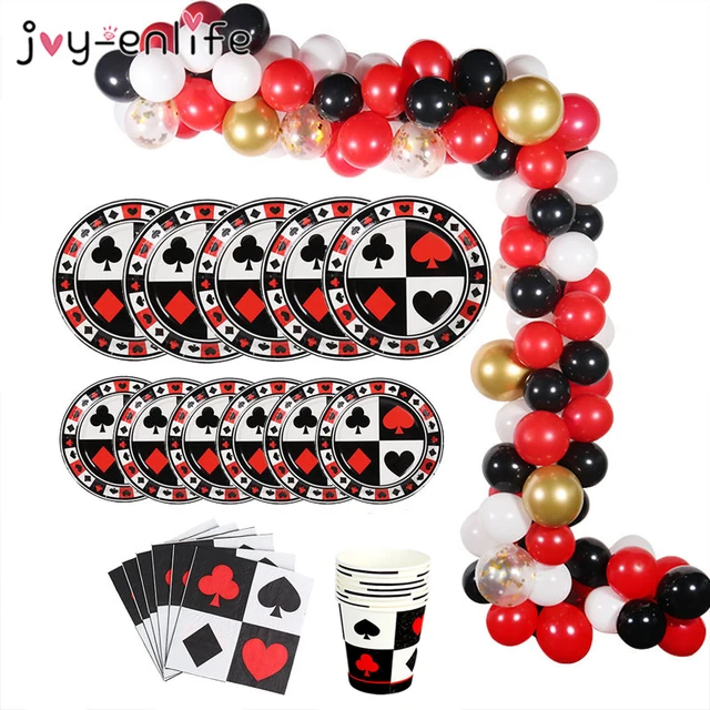 9 Pcs Casino Theme Party Decor 3D Honeycomb Casino Table Centerpieces Game  Night Favor Casino Poker Red Black Birthday Supplies - AliExpress