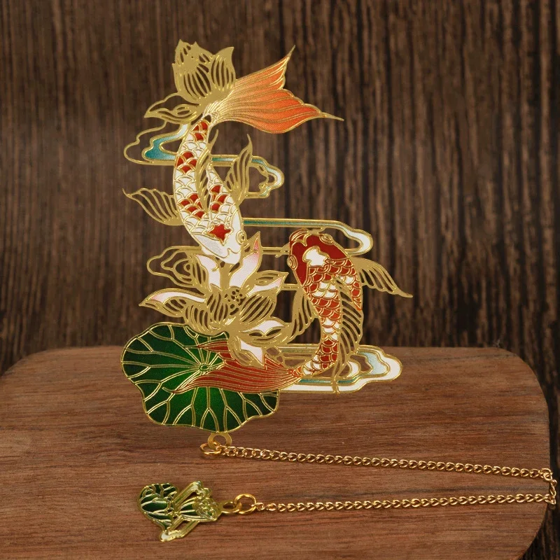 Metal Bookmark Chinese Style Retro Animal Shape Metal Bookmark