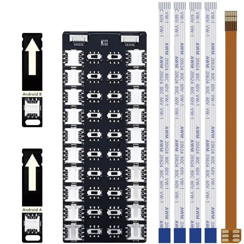 UTHAI Mobile Phone Card Changer Multi-Card Device External Card Slot Multi-Card Device Android Universal 20 Card Slot Expansion