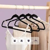 Non-Slip Suit Hanger, Velvet Prevents Movement and Slippage, Slim and Durable, Maximizes Wardrobe Space, Black/Gray - Pack of 20 4