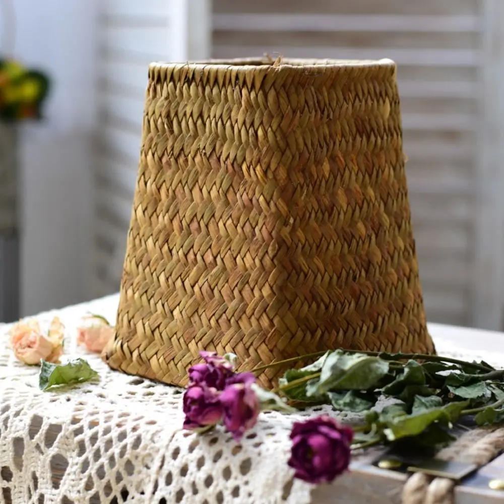 Garden Plant Flower Baskets  Handmade Rattan Storage Basket Bamboo Baskets Foldable Seagrass Straw Toy Storage Container 2