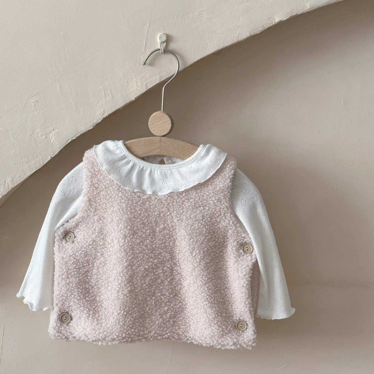 새로운 어린이 따뜻한 양털 조끼 패션 솔리드 보이즈 걸스 베이비  겨울 허리 코트 캐주얼 다용도 아동복 상의