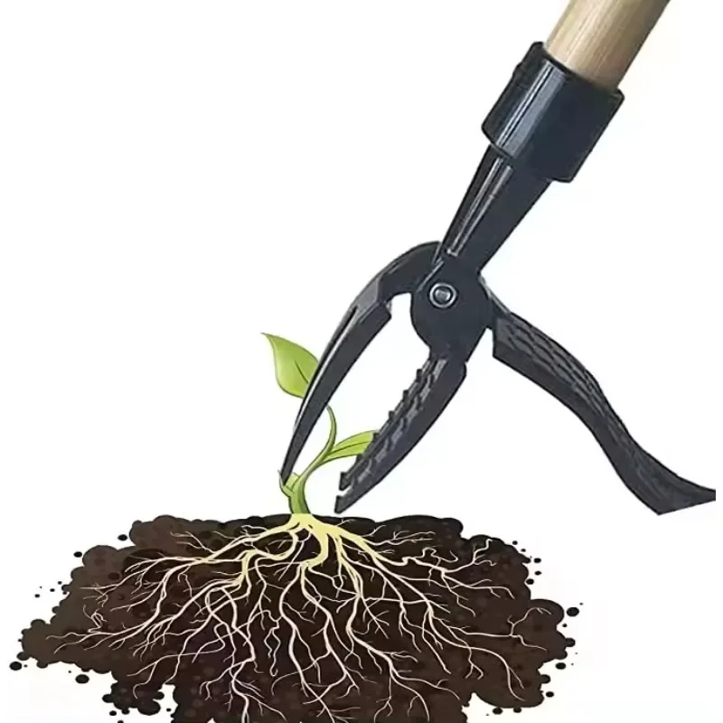 

Aluminum Claw Weeder Root Remover Hand Tool for Outdoor Garden Lawn Stand Up Clip No Pole