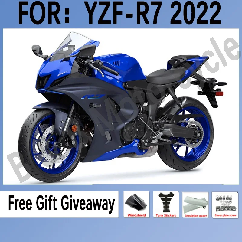

New ABS Motorcycle Fairings Kit Fit for YAMAHA YZF-R7 2022 R7 2022 Bodywork Fairings Blue Black