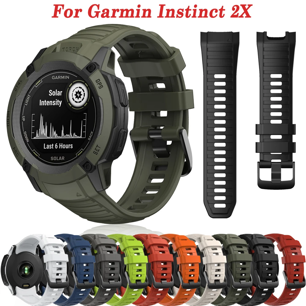 

Ремешок силиконовый для смарт-часов Garmin Instinct 2X, сменный Браслет для спортивных часов, 26 мм