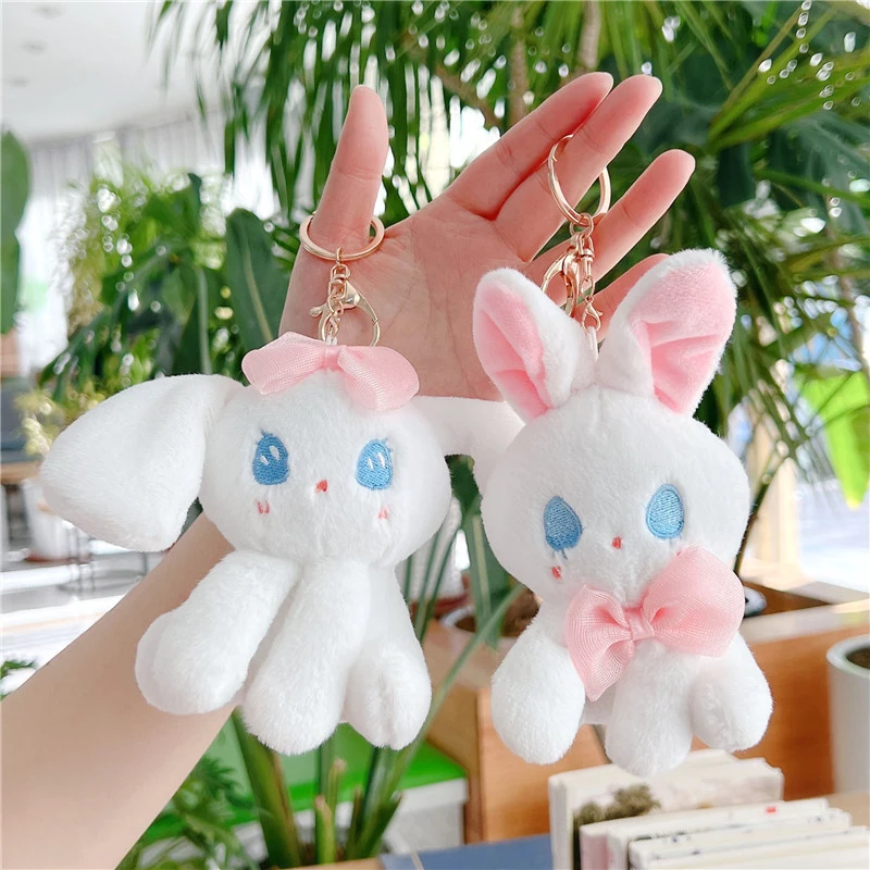 

Милый плюшевый брелок-бант с подвеской в виде кролика, кукла, сумка, подвески, игрушки с орнаментом, брелок из мягкого хлопка для девочек, подарок для детей, аксессуары