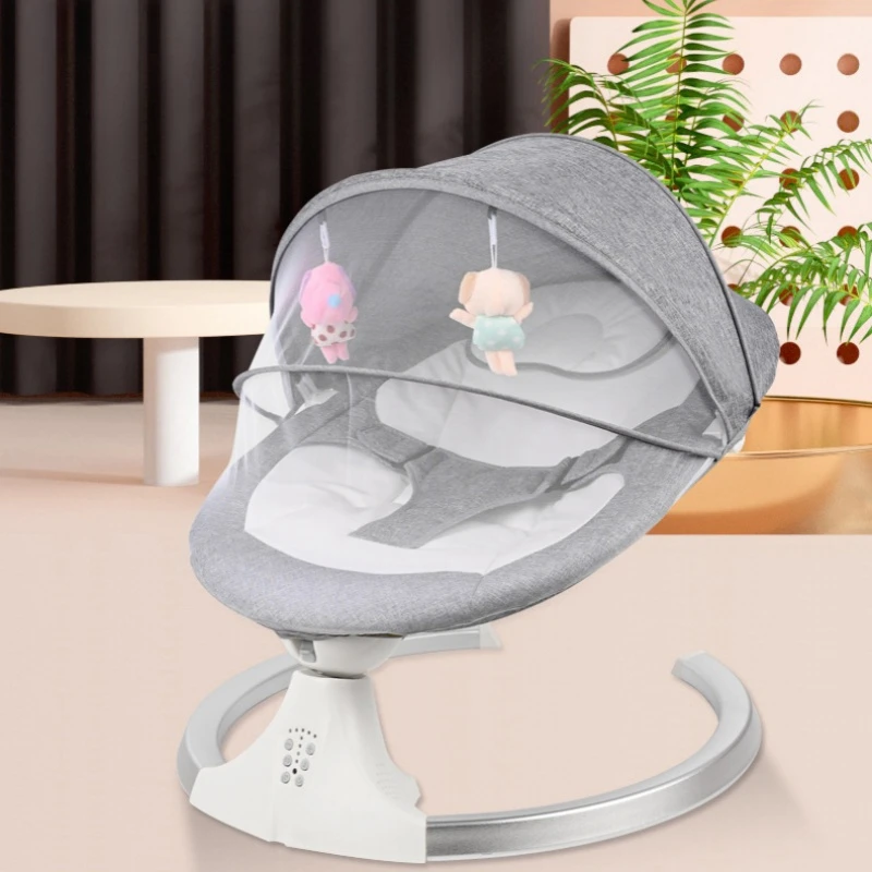 Baby rocking chair to coax baby magic comfort chair can lie and sit automatic electric baby to sleep children's cradle bed