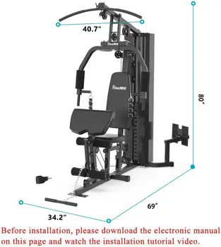 Gym Multifunctional Full Body Home Gym for Home Workout Exercise Fitness 5