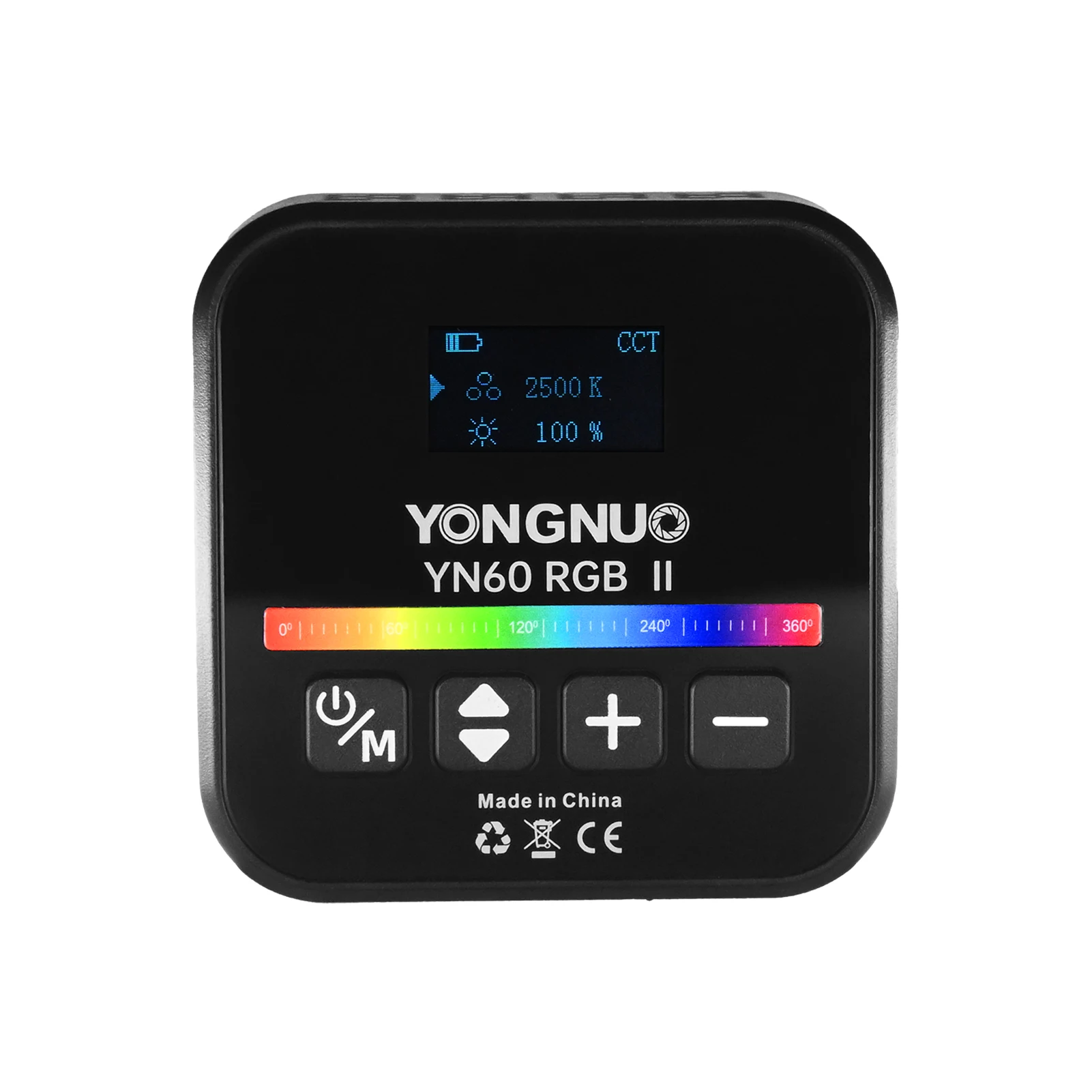 YONGNUO YN60RGB II 포켓 LED 조명, RGB 비디오 램프, 미니 사진 조명, 라이브 스트리밍 스튜디오 사진용, 2500K-9900K, 6W