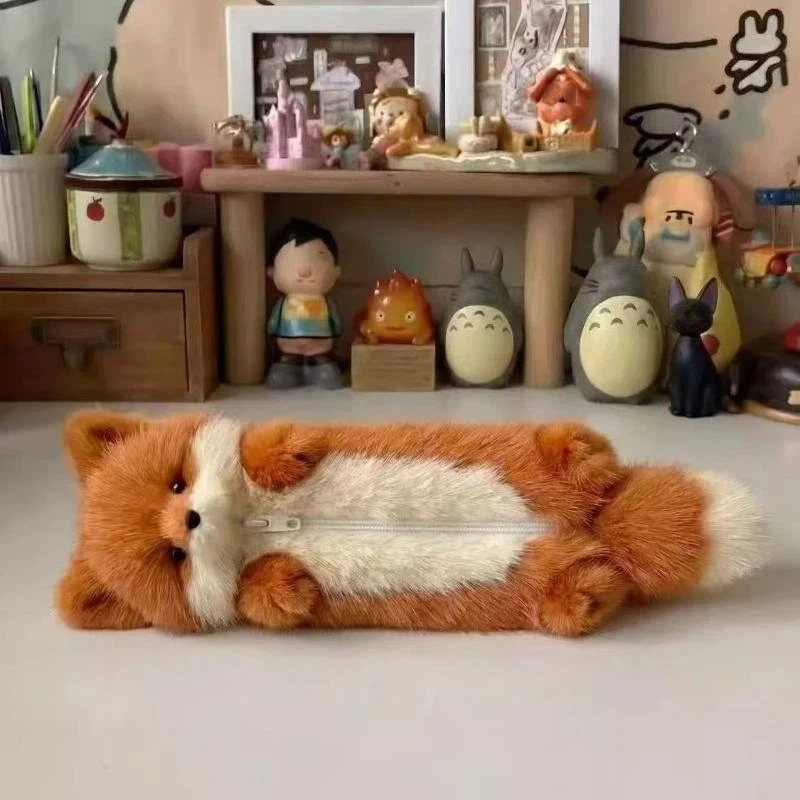 Astuccio in Peluche a Forma di Cartone Animato, Borsa Portaoggetti per Cancelleria Studenti - immagine 3