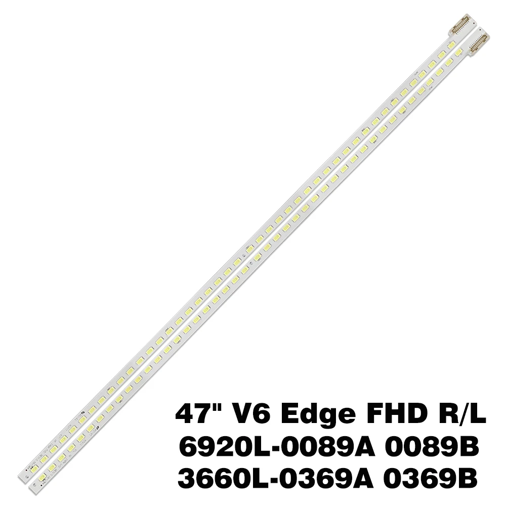 Retroiluminação Led Tira 64led para lg 47 v6 Borda Fhd Rev1.0 l R-tipo 6920l0089a 0089b 3660l-0369a 0369b Lc470en 47lw4500 47lw6500