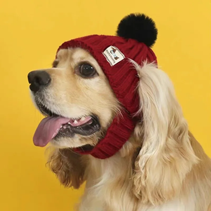 Cozy Pet Knitted Winter Hat for Dogs and Cats - Ear-Opening Design for Short-Haired and Hairless  Breeds  -  Practical