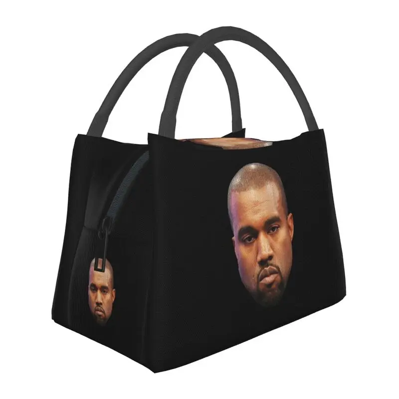 

Custom Kanye West Funny Meme Lunch Bag Men Women Warm Cooler Insulated Lunch Box for Work Pinic or Travel