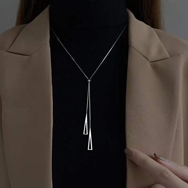 2023 Popular Geometric Pullover Box Chain Female Long Necklace For Women Adjustable Noble Jewelry Wedding Birthday Gift_voghion.com