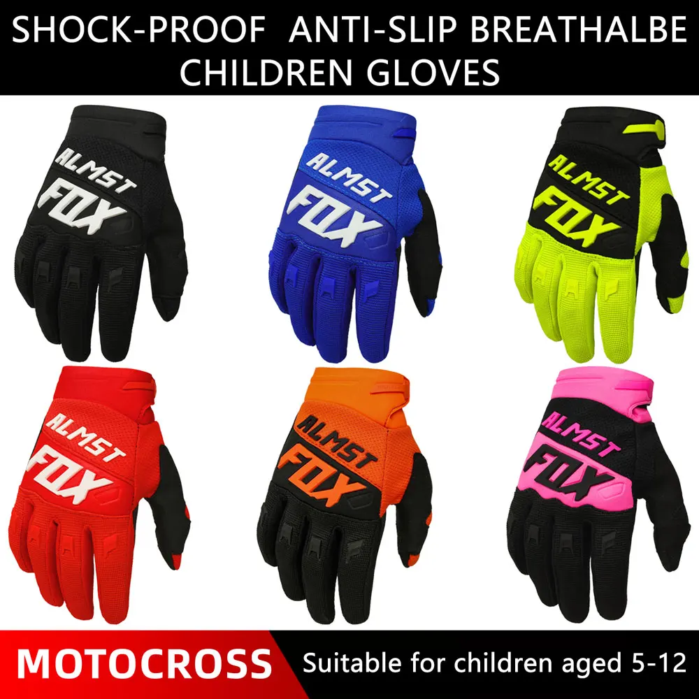 Gants De Vélo Sans Doigts Kiddimoto Pour Enfants - Design Comics, Protection Et Respiration