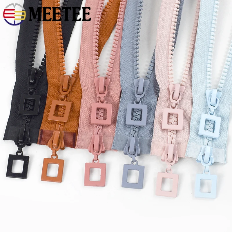 1Pc 5# Double Slider Metal Zipper 80/100/120cm Open End Two Way Zips  Jackets Bag Clothing Repair Kits DIY Sewing Accessories